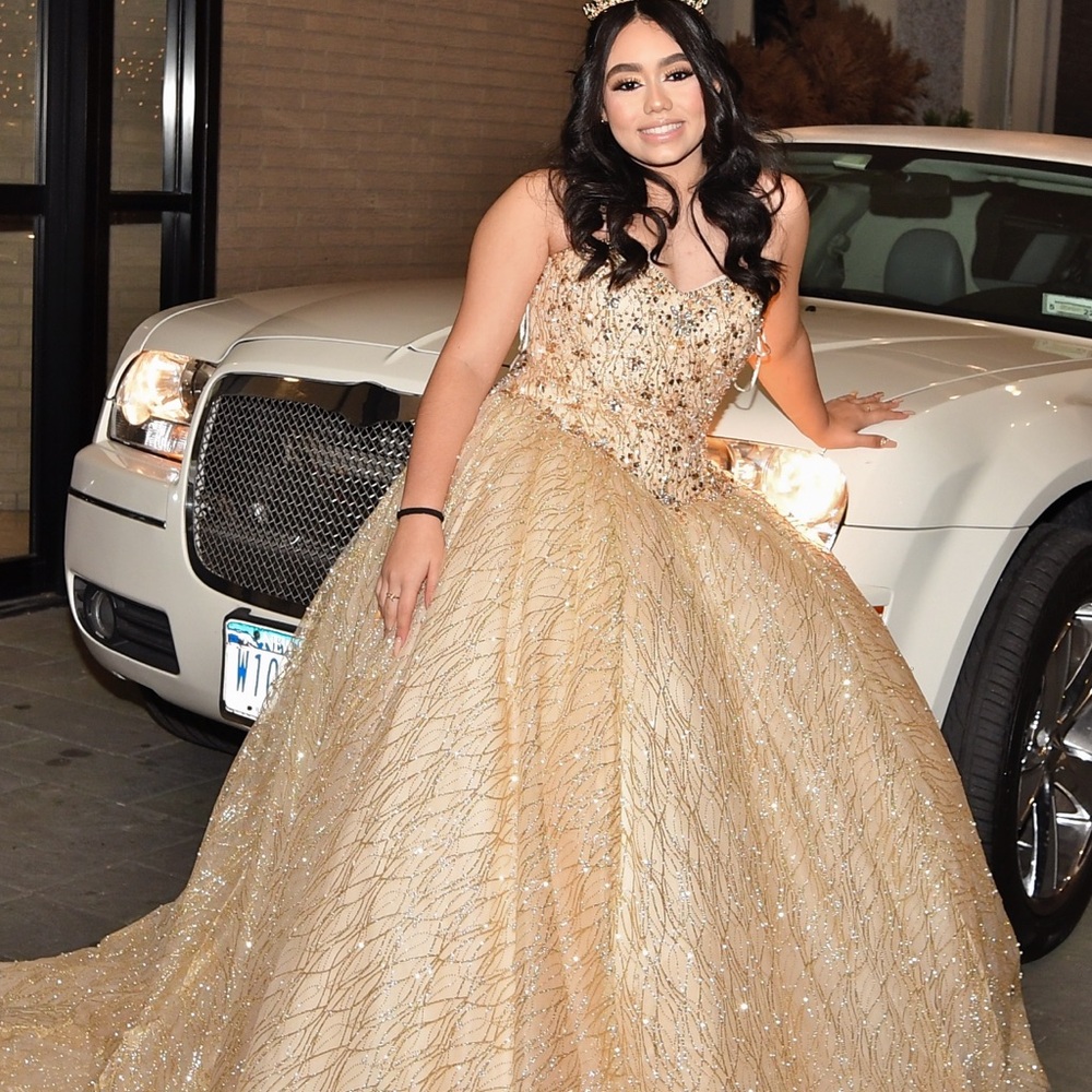 Elegant Gold Ball Gown